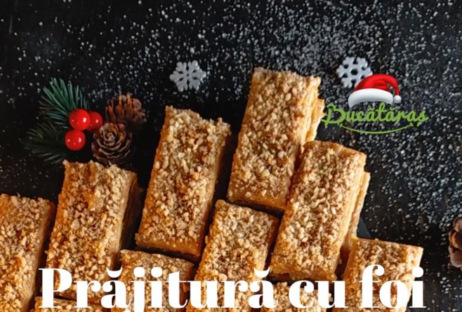 Prăjitura cu foi și cremă caramel - Deliciul aromat care te cucerește 