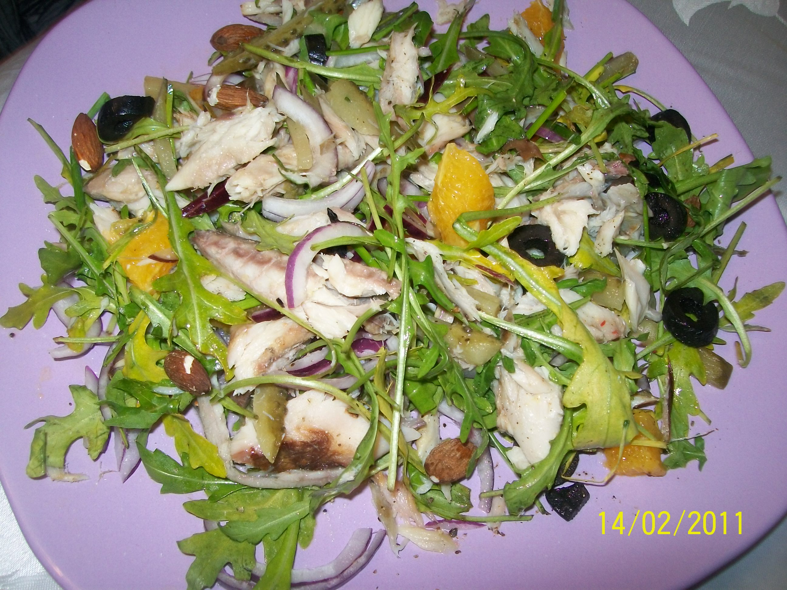 Salata de rucolla cu peste afumat