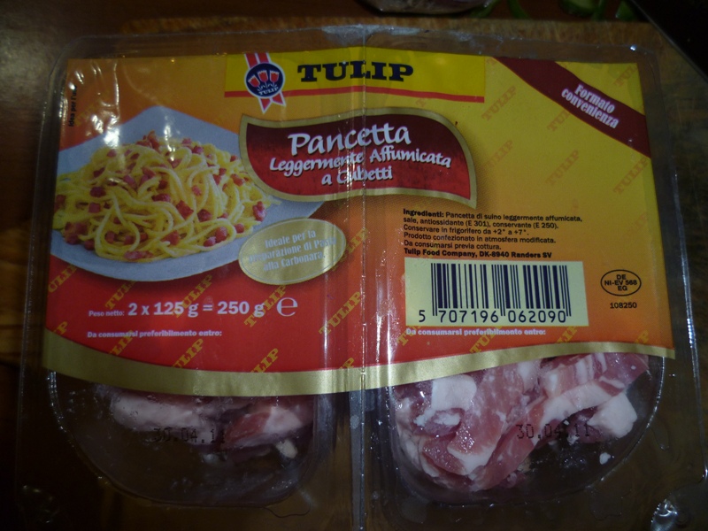 Omleta cu zuchinni si pancetta (bacon)