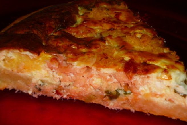 Quiche cu somon afumat