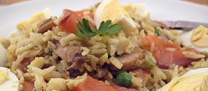 Kedgeree cu somon afumat