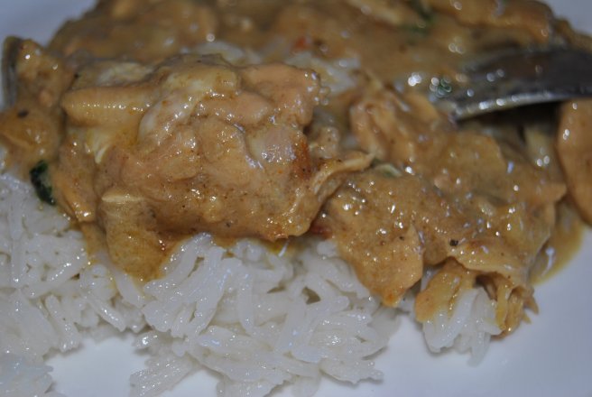 Curry de pui cu lapte de cocos si mere