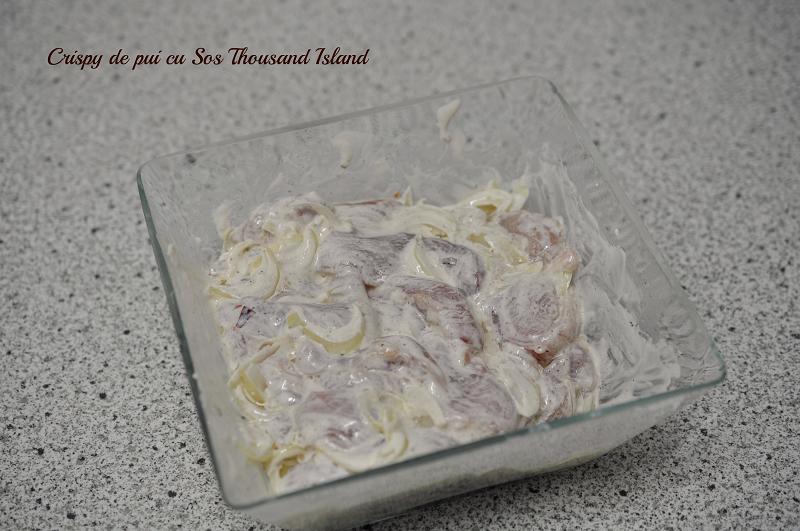 Crispy de pui cu sos Thousand Island