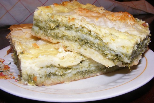 Spanakopita ( Placinta greceasca cu spanac)