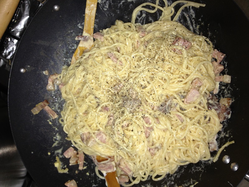 Spaghete carbonara, reţetă adaptata