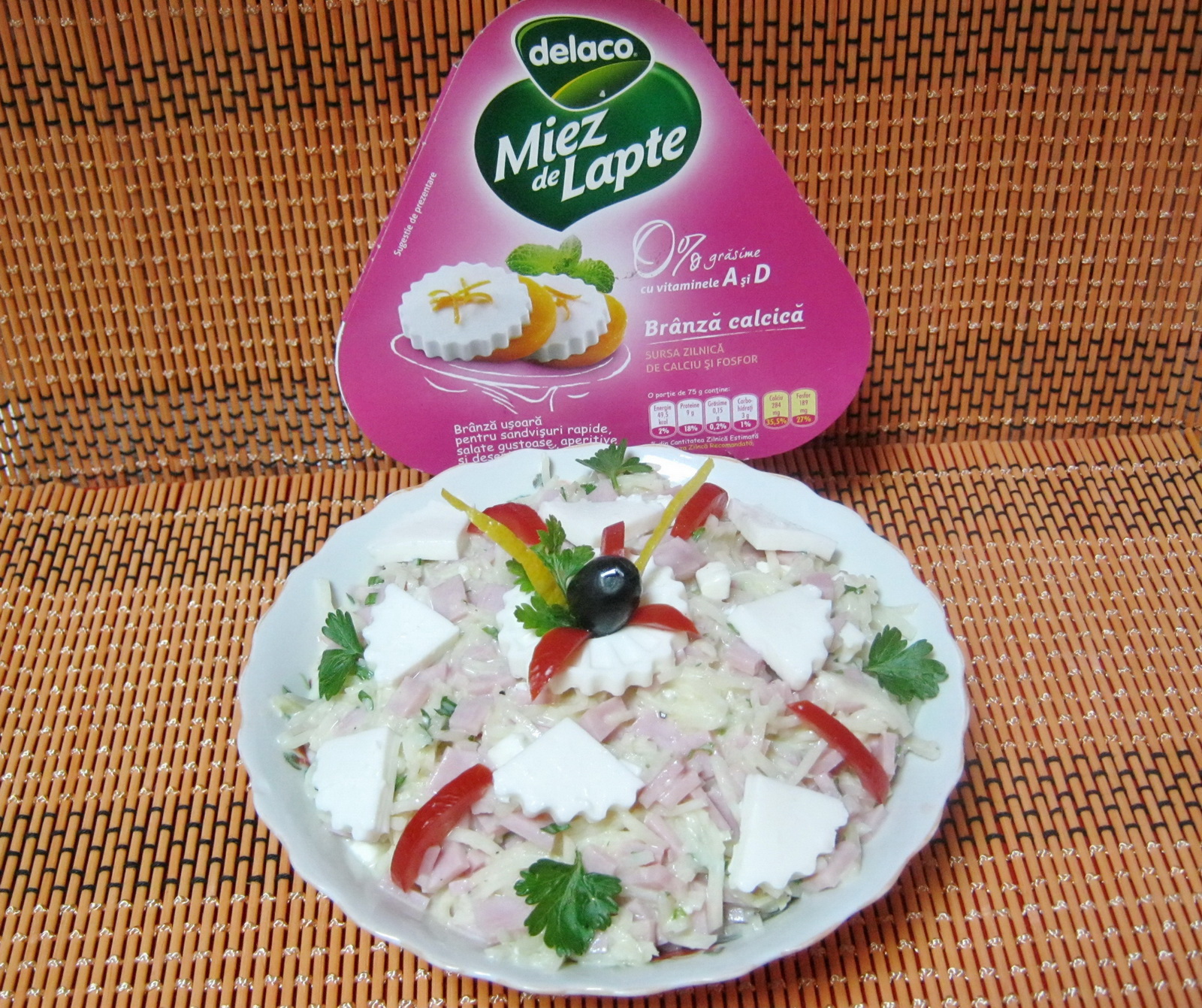 Salata de telina cu sunca si Miez de lapte