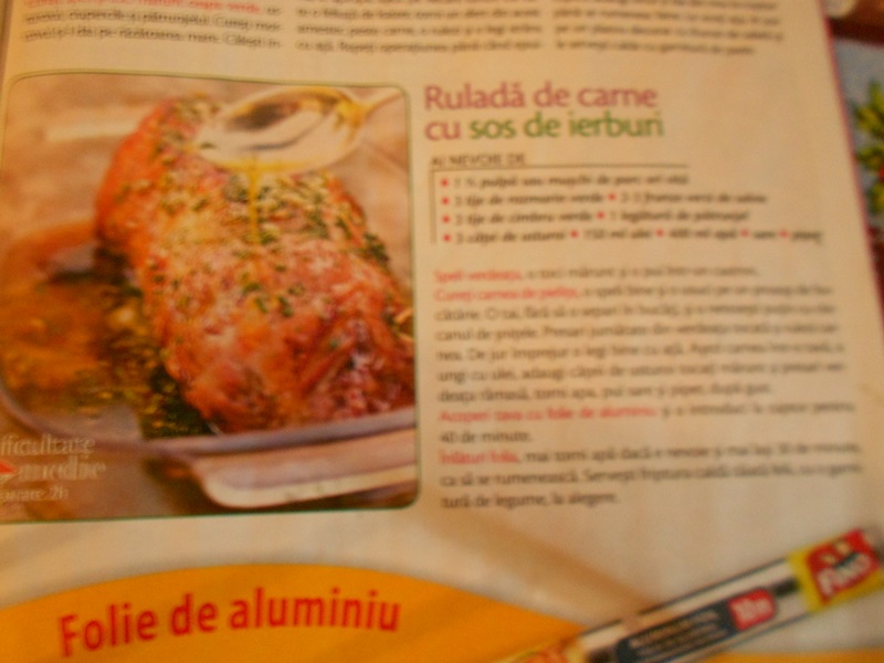 Rulada de porc umpluta cu ciuperci