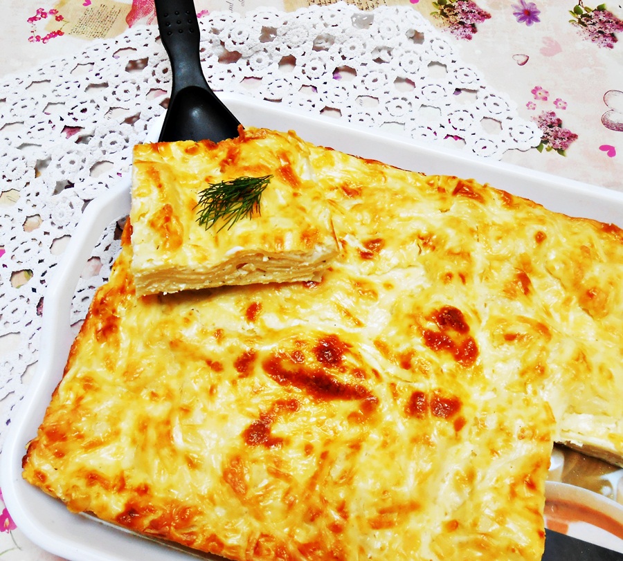 Lasagna cu branza si verdeturi