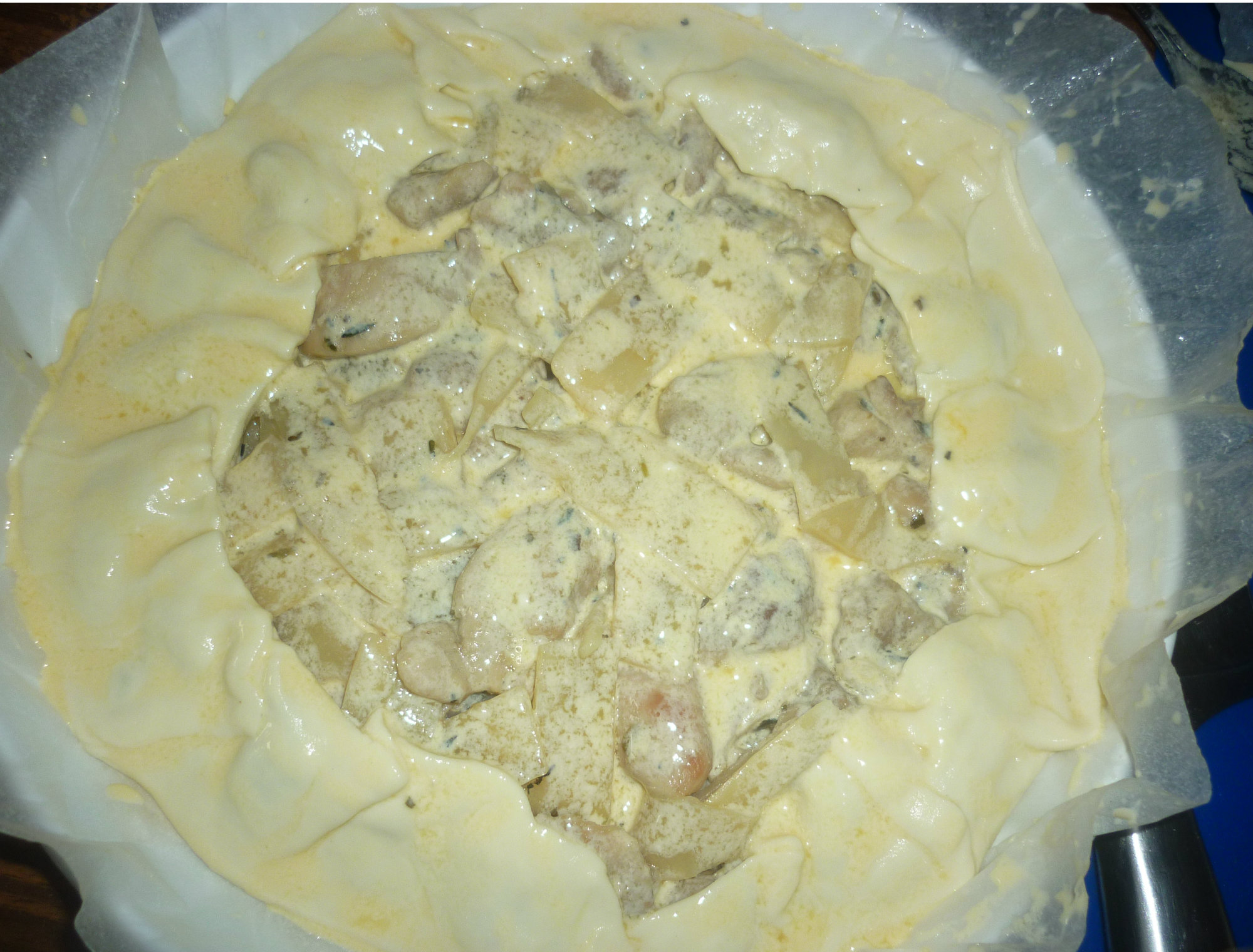Tarta cu pui si bambus