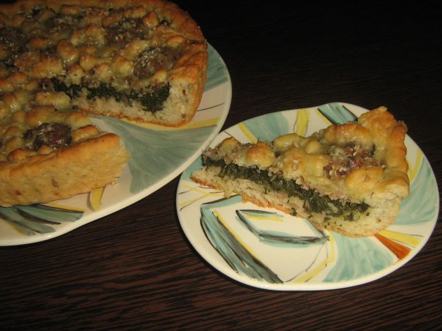 Tarta cu spanac si carne