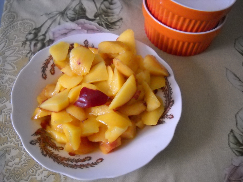 Budinca de orez cu nectarine