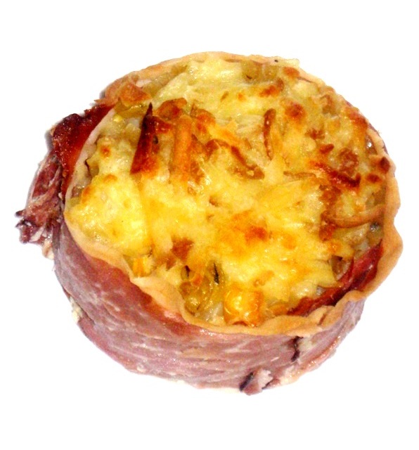 Mini-budinci imbracate in prosciutto