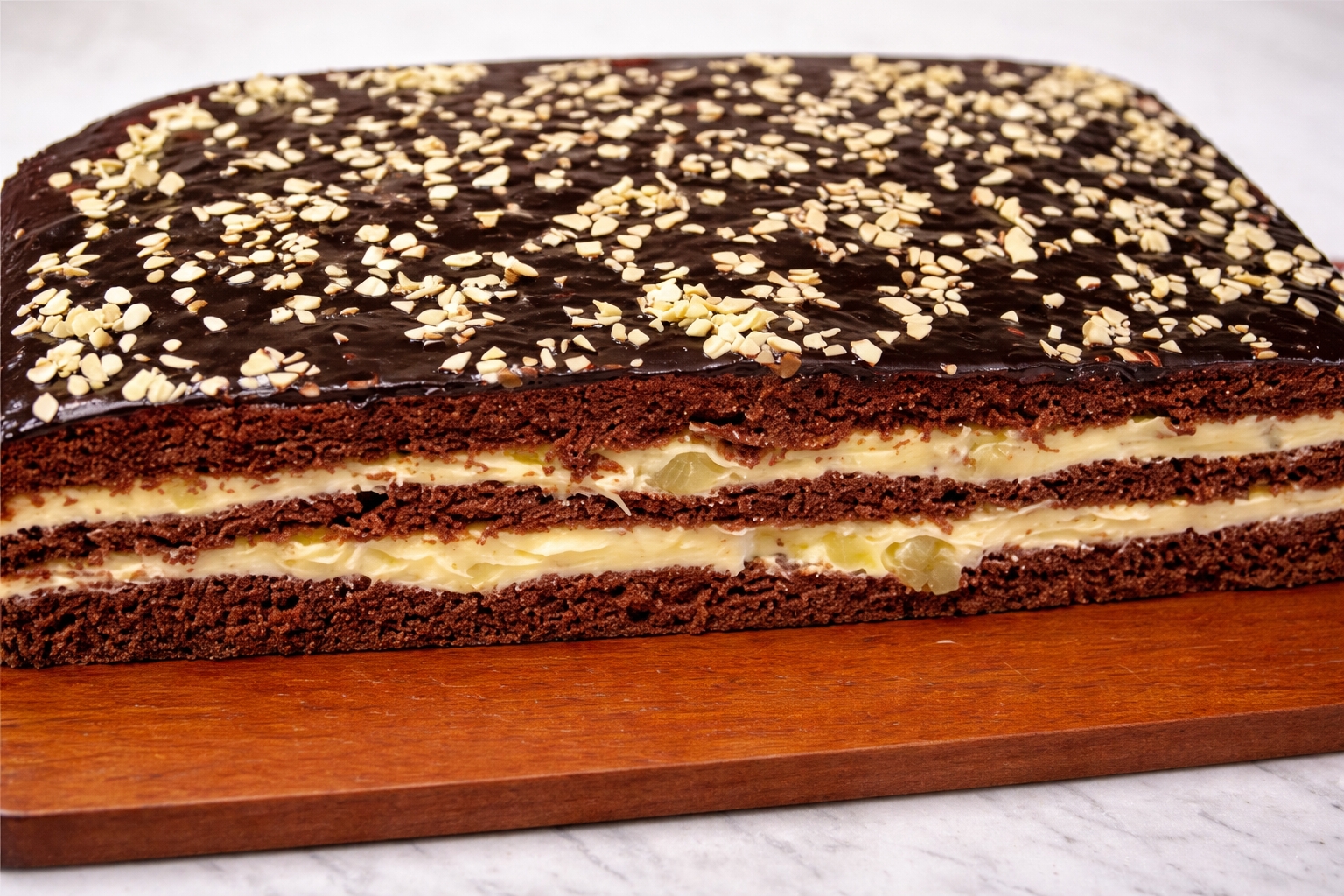 Desert prajitura cu crema de mascarpone si ananas