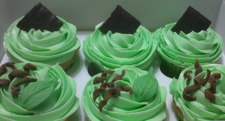 Cupcakes de ciocolata si menta