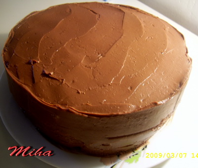 Spirala cu crema ganache de ciocolata