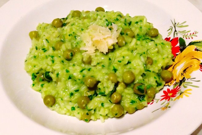 Risotto cu leurda si mazare