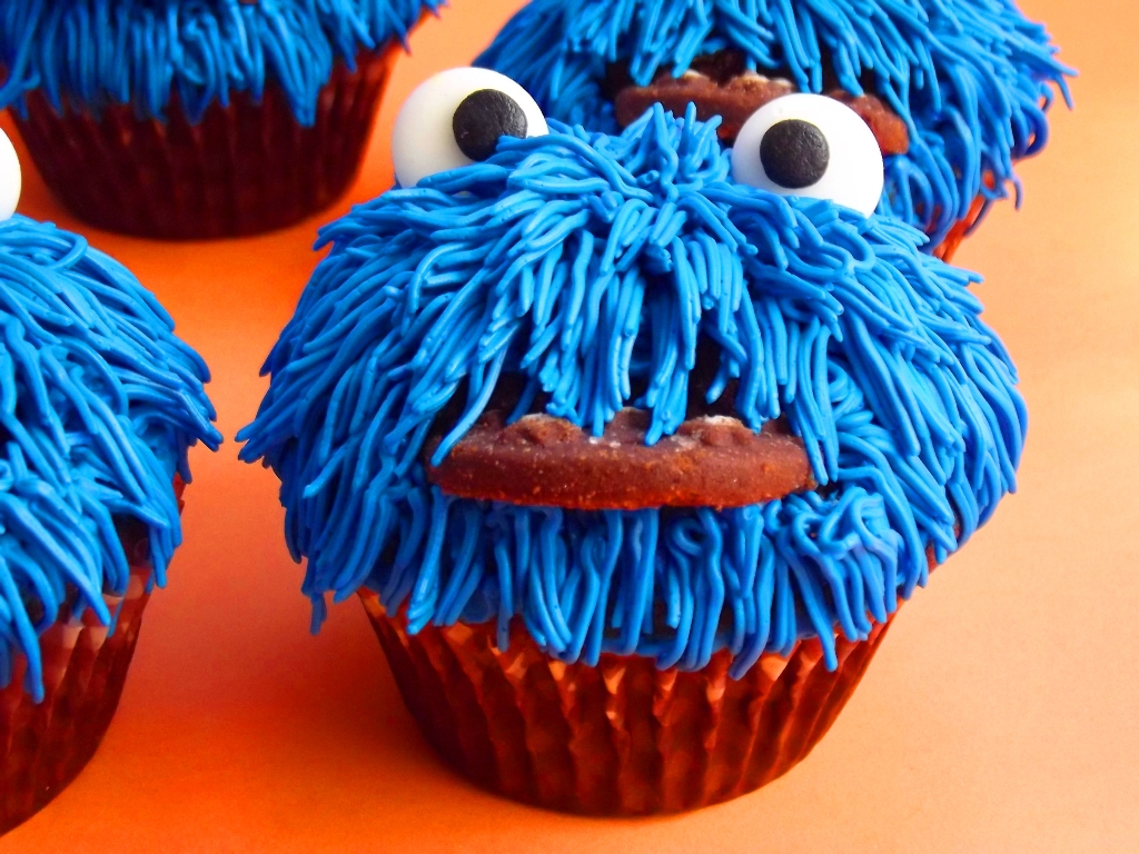 Cookie Monster Cupcakes