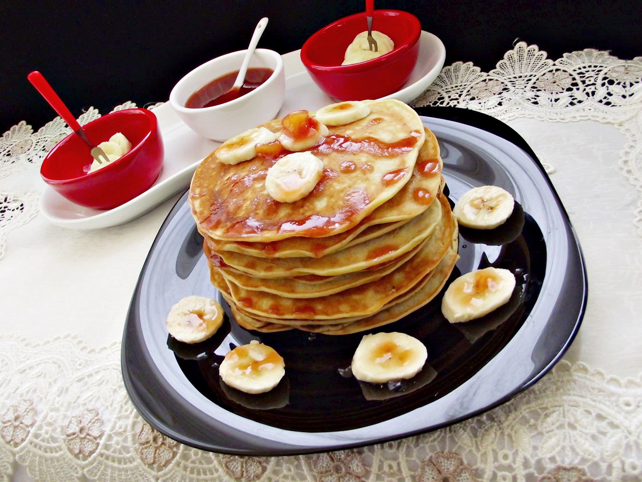 Pancakes cu banane