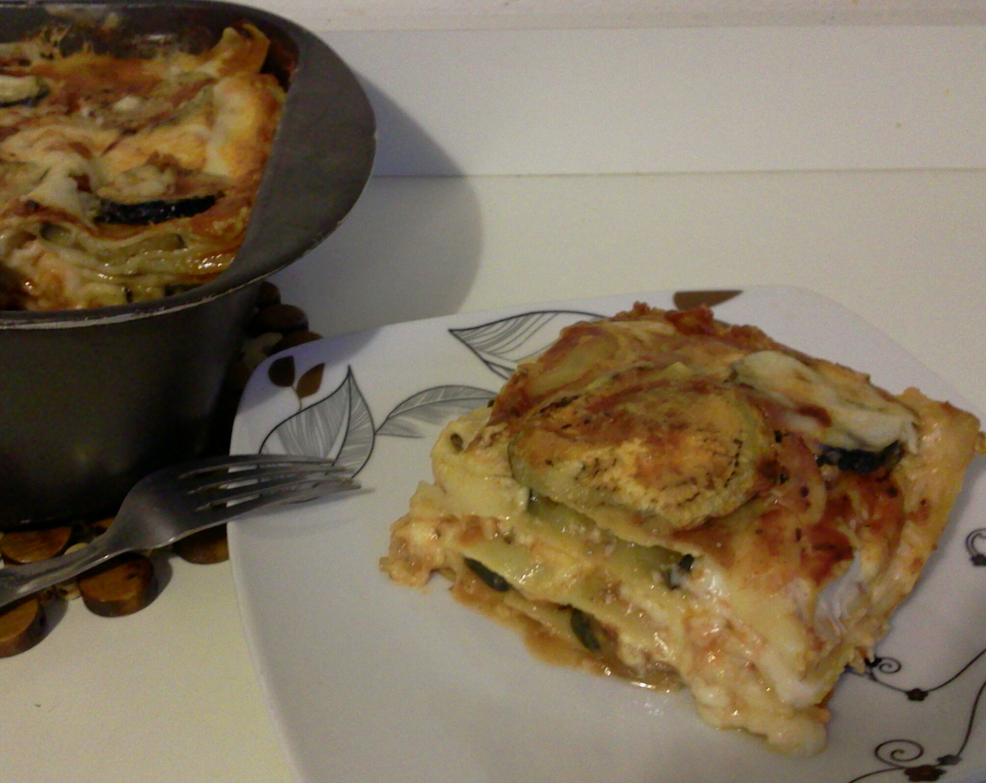 Lasagne cu vinete si dovlecei