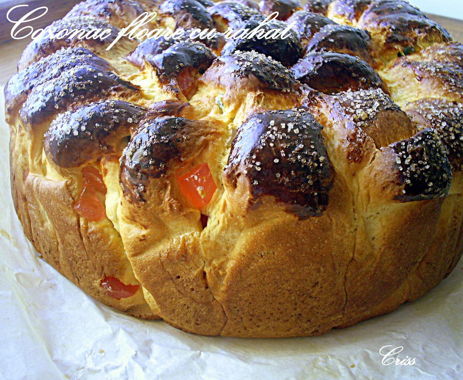 Cozonac floare cu rahat