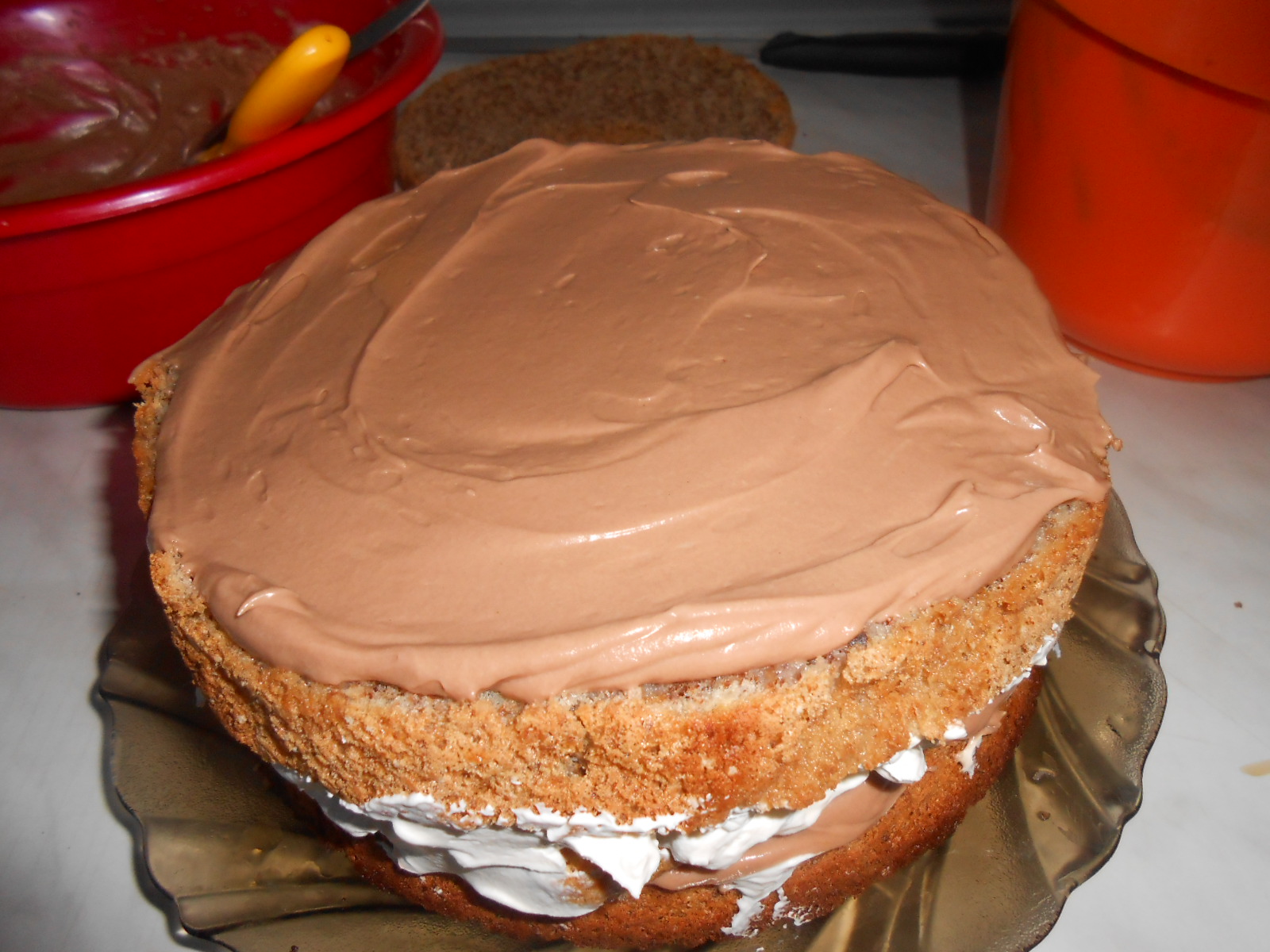 Tort cu crema de ciocolata si mascarpone