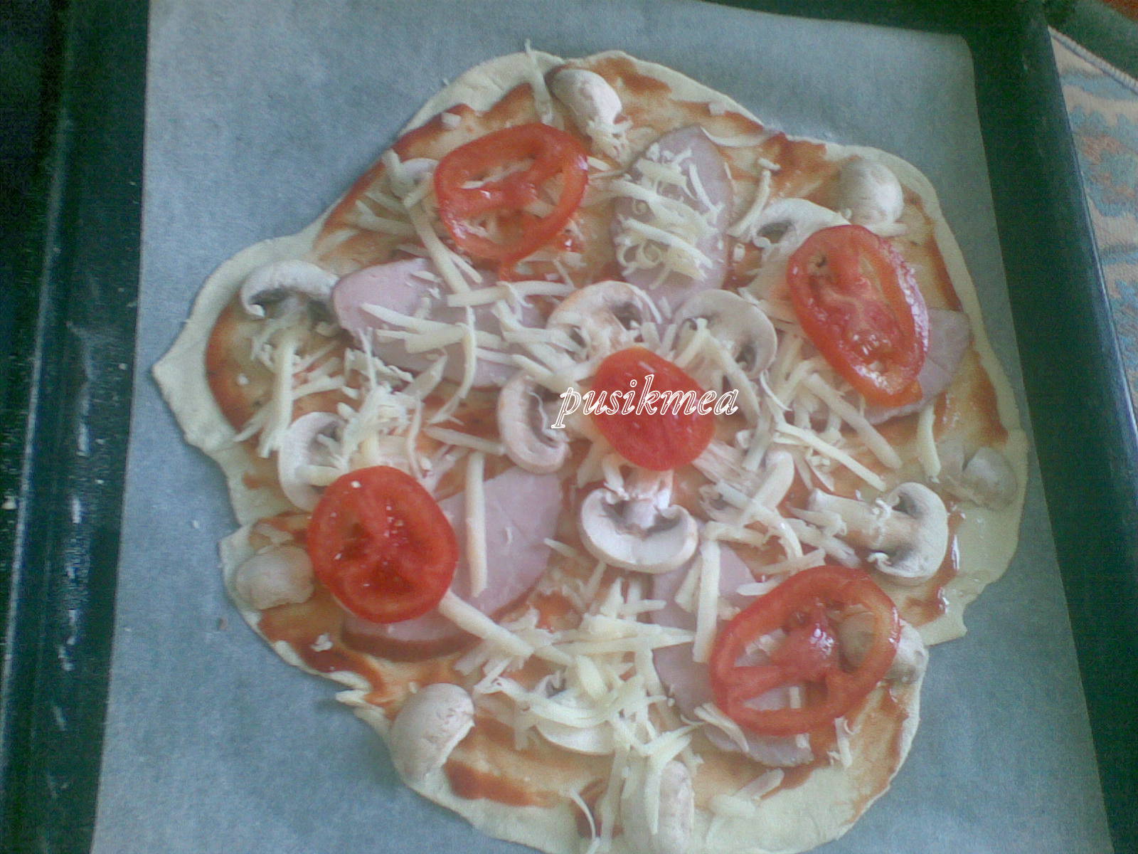 Pizza prosciuto e funghi