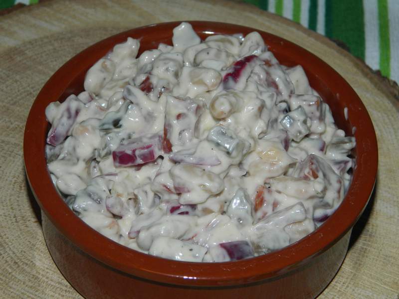 Salata de fasole boabe cu maioneza