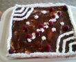 Tort brownie cu ricotta, zmeura si ciocolata-7