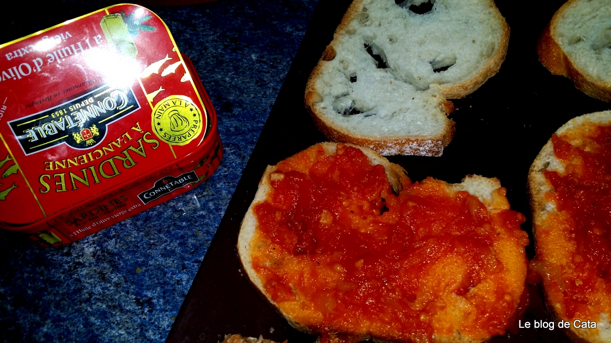 Bruschetta cu sardine