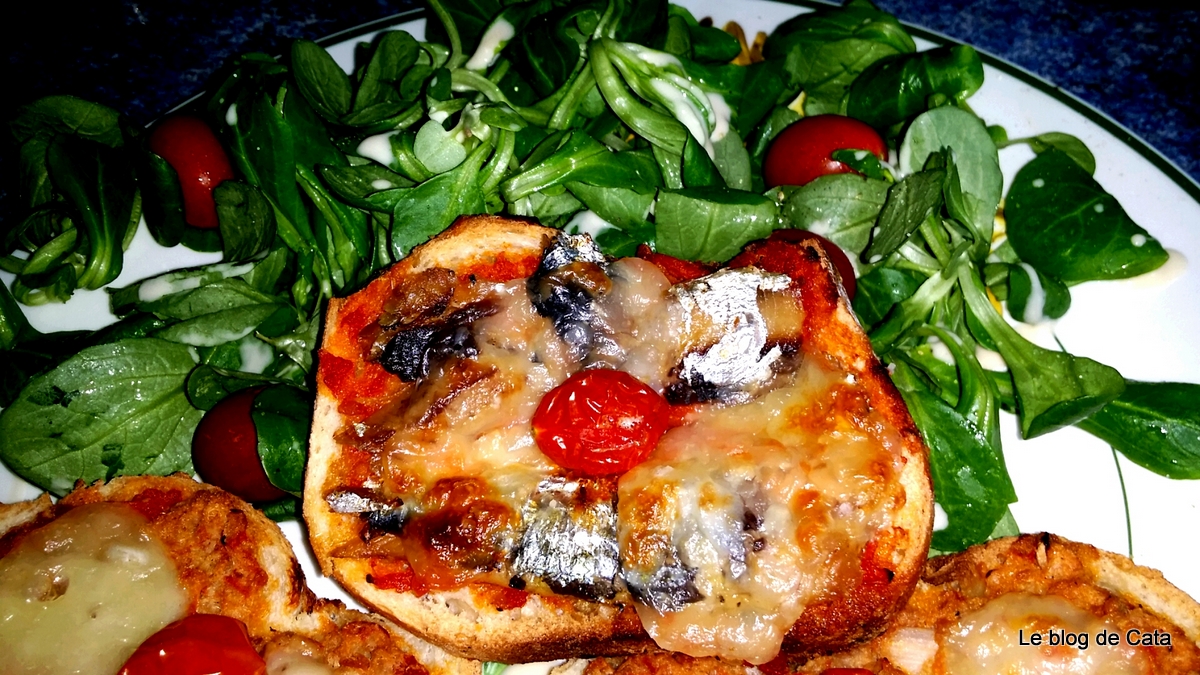 Bruschetta cu sardine