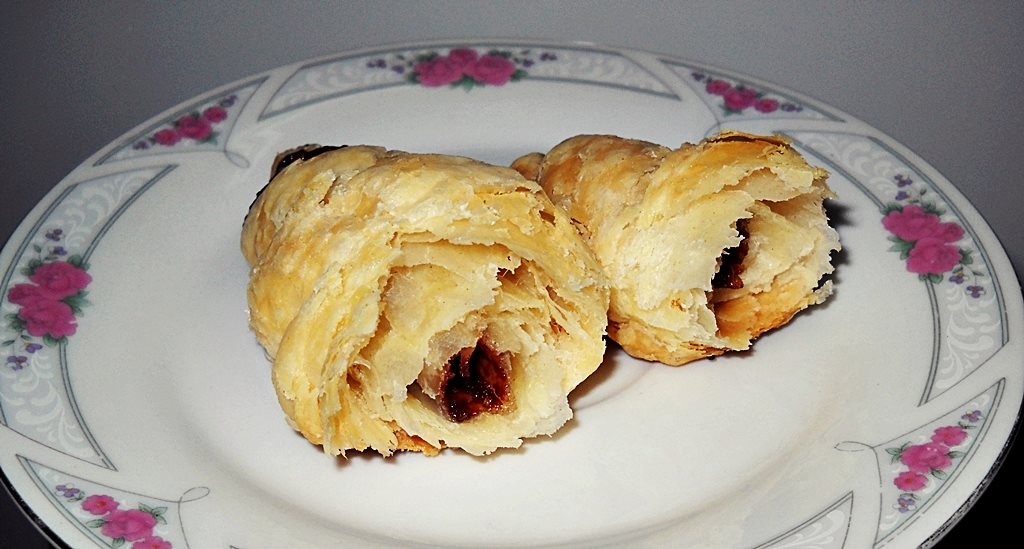 Mini croissante cu ciocolata