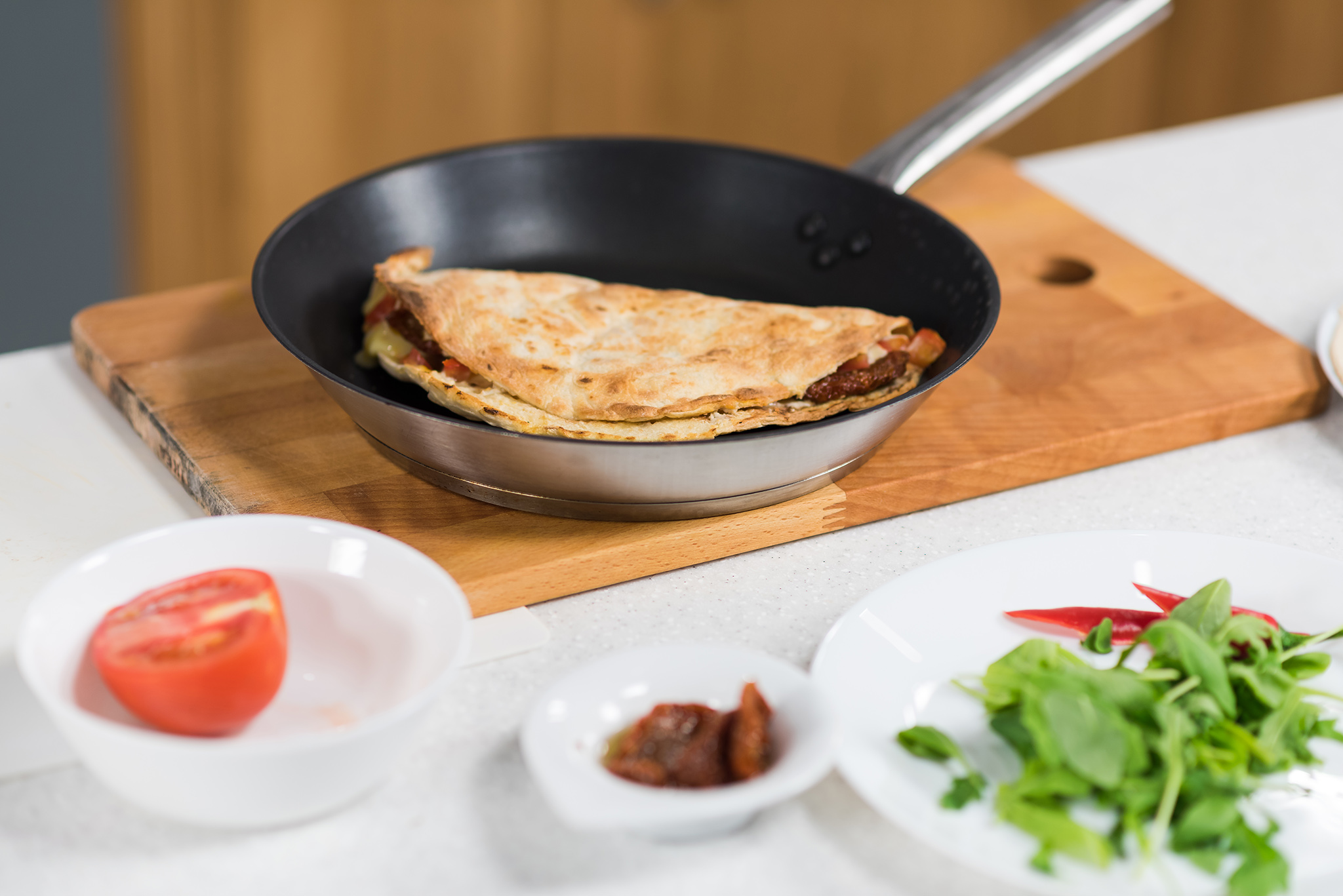 Quesadilla cu crema de branza si emmentaler Delaco