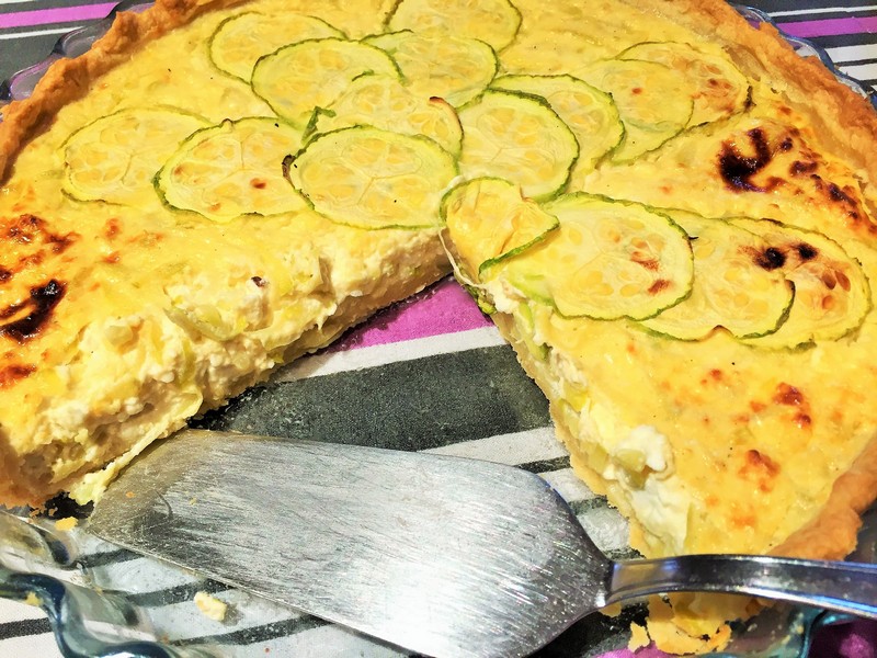 Quiche cu dovlecei si feta