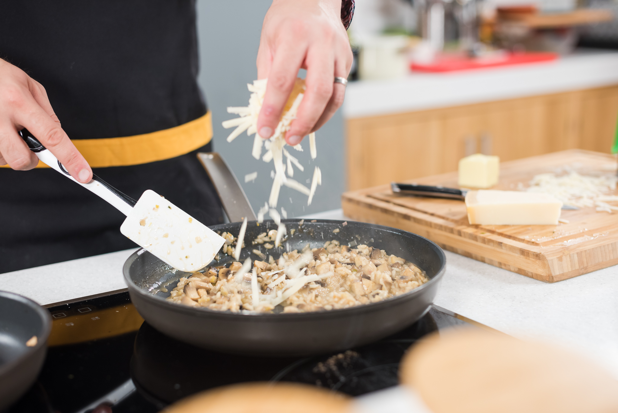 Risotto cu ciuperci, ghimbir si parmezan Delaco