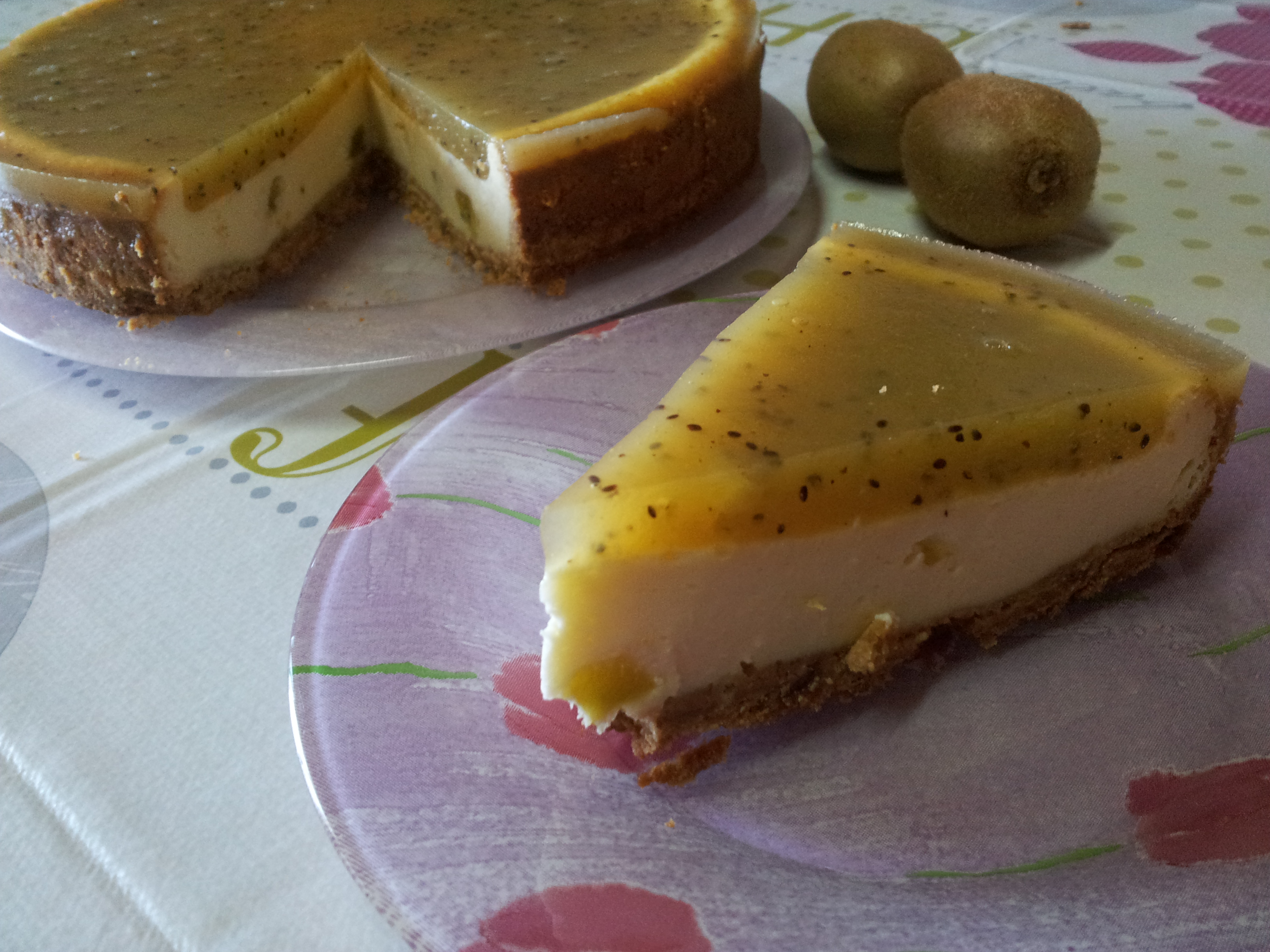 Cheescake cu jeleu de kiwi