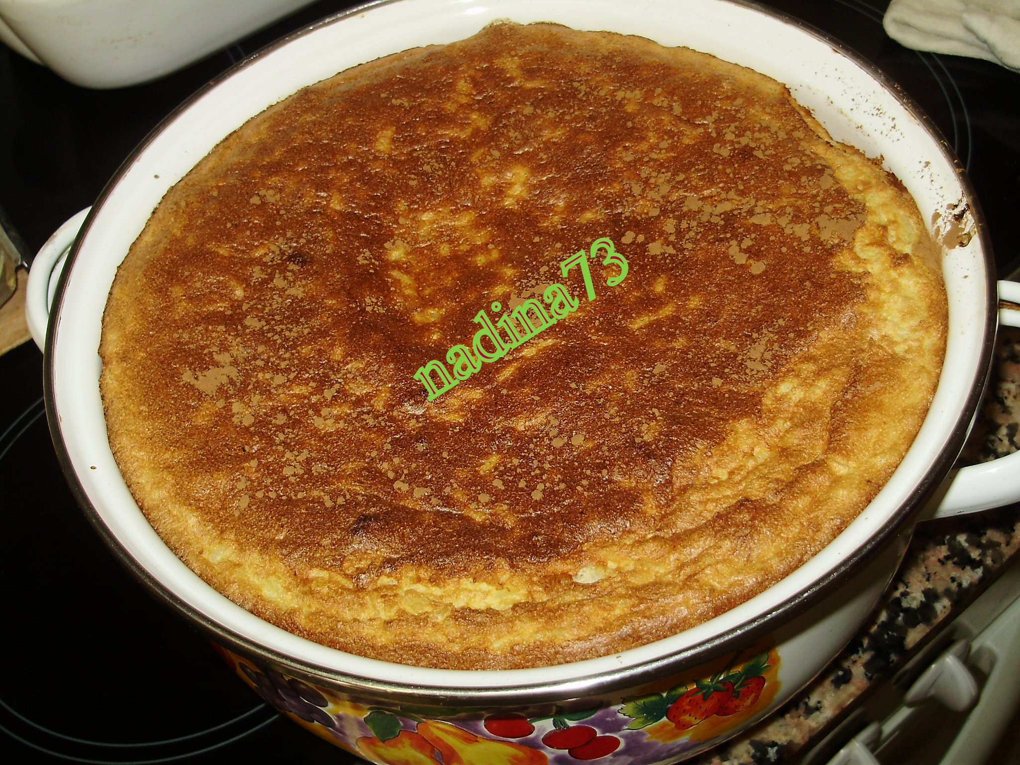 Tort -budinca de orez cu mere caramelizate