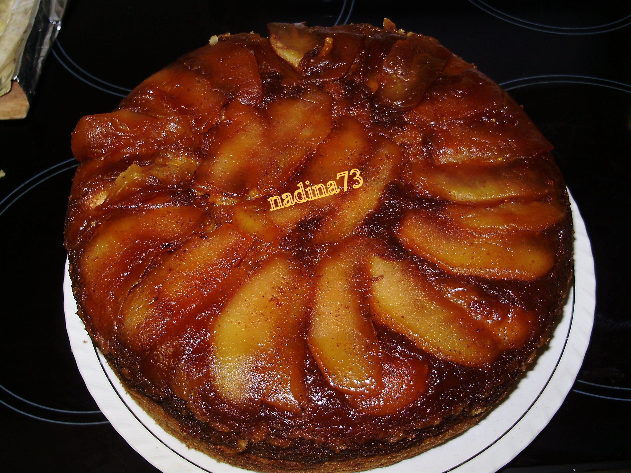 Tort -budinca de orez cu mere caramelizate