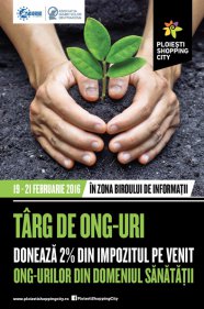 Targ de ONG-uri din domeniul sanatatii in acest weekend  la Ploiesti Shopping City