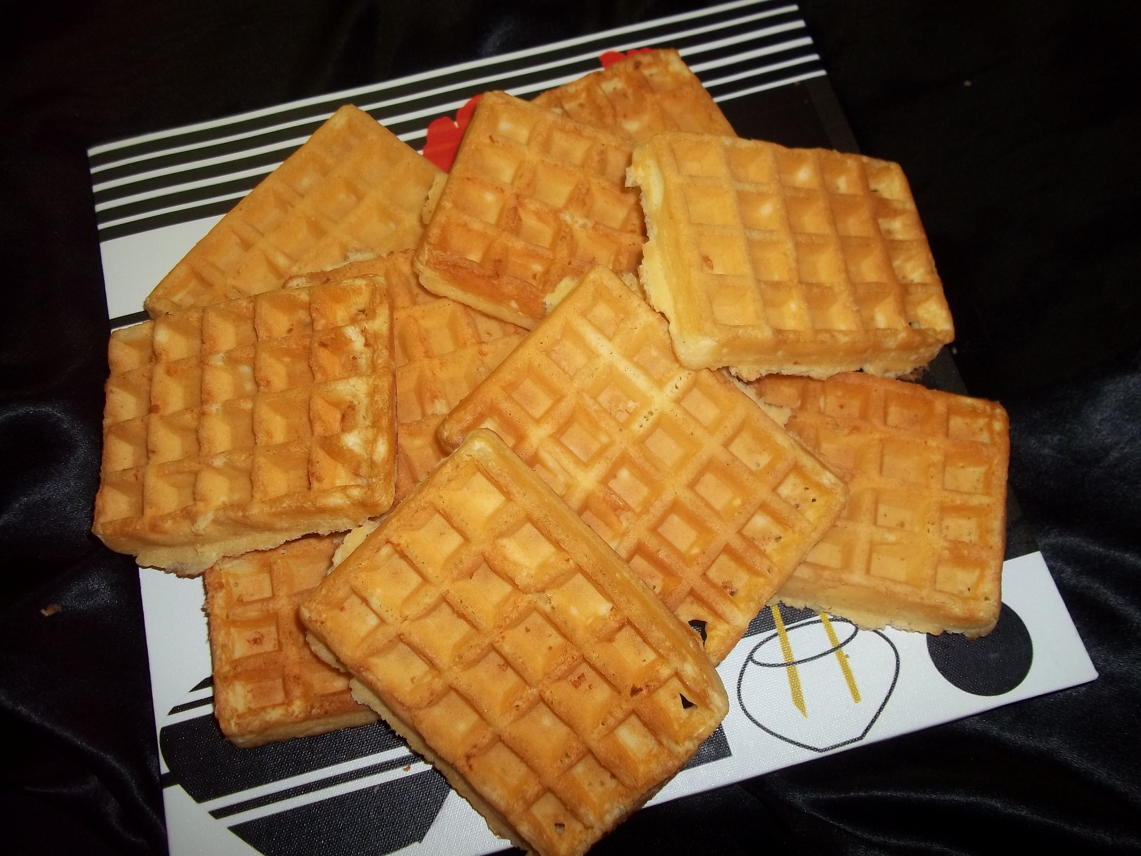 Waffles cu inghetata de afine