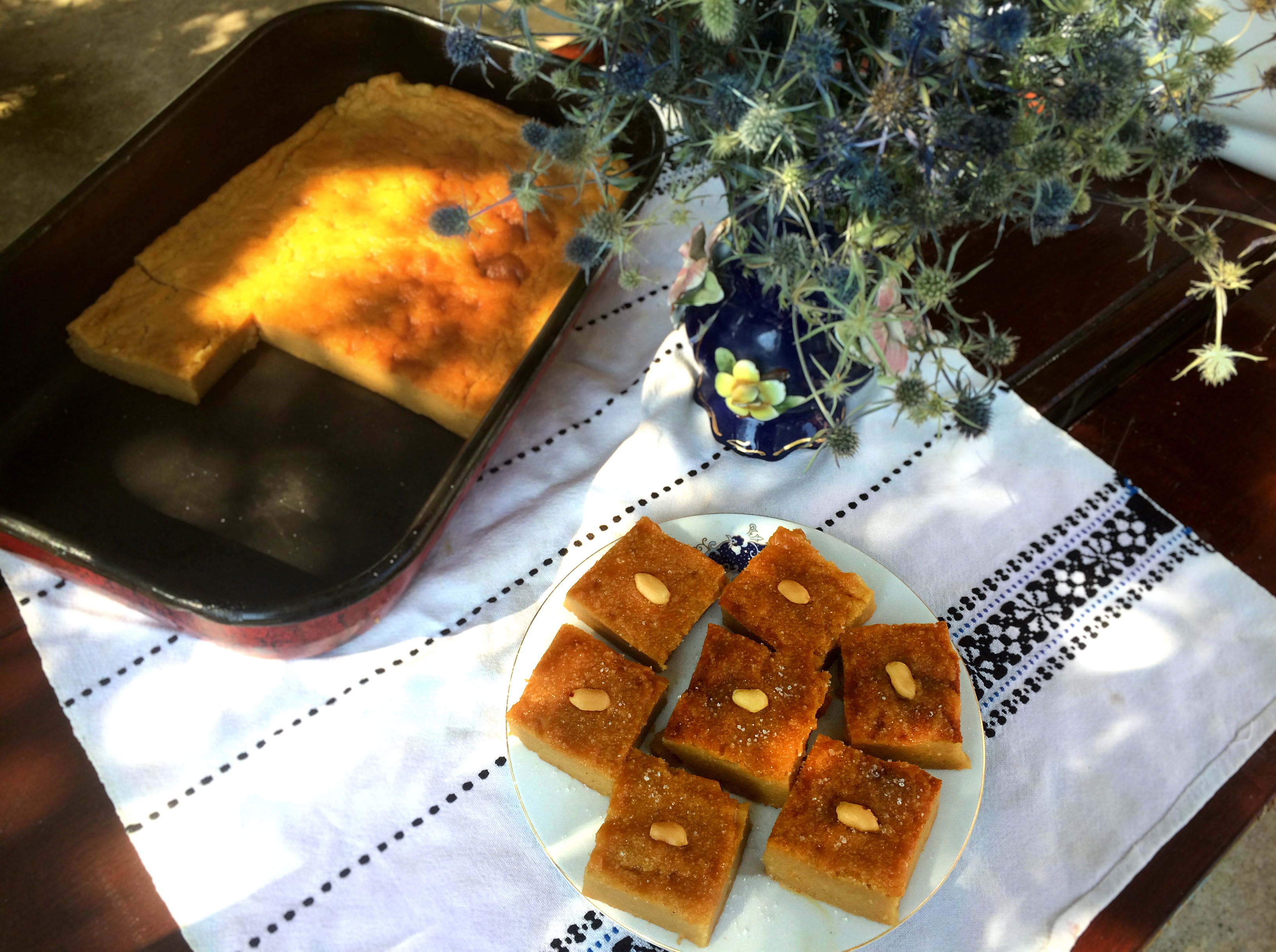 Budinca de gris cu caramel (Galatopita)