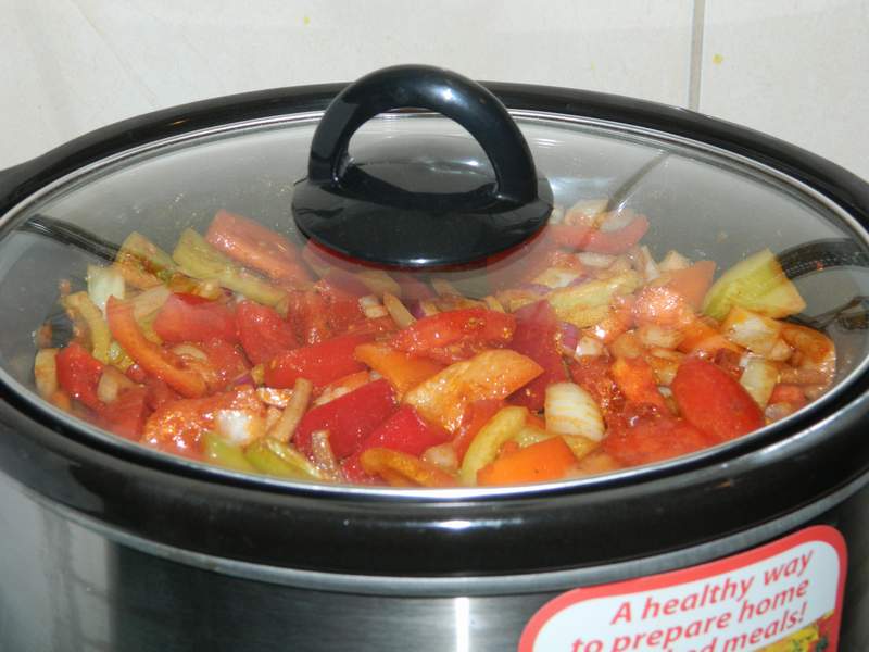 Tocana ungureasca de ardei (Lecso) la slow cooker Crock-Pot