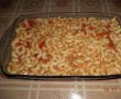 Budinca de paste cu legume coapte si mezeluri de casa-9