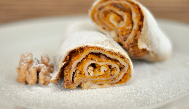 Desert strudel cu dovleac si nuca