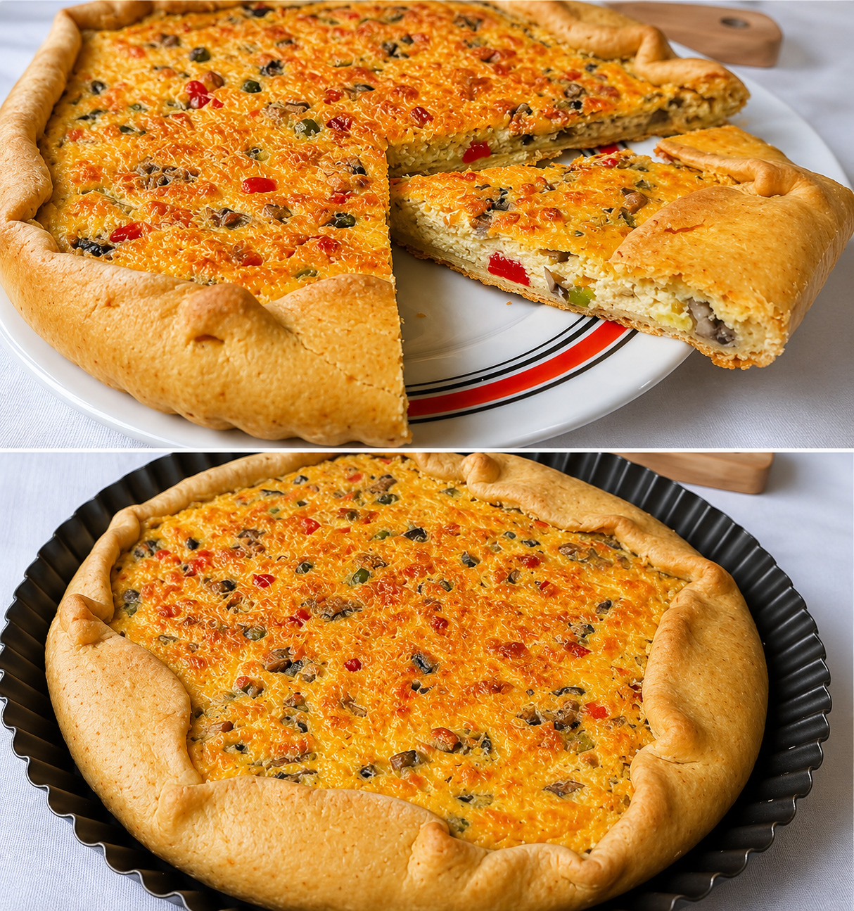 Aperitiv tarta cu branza si legume