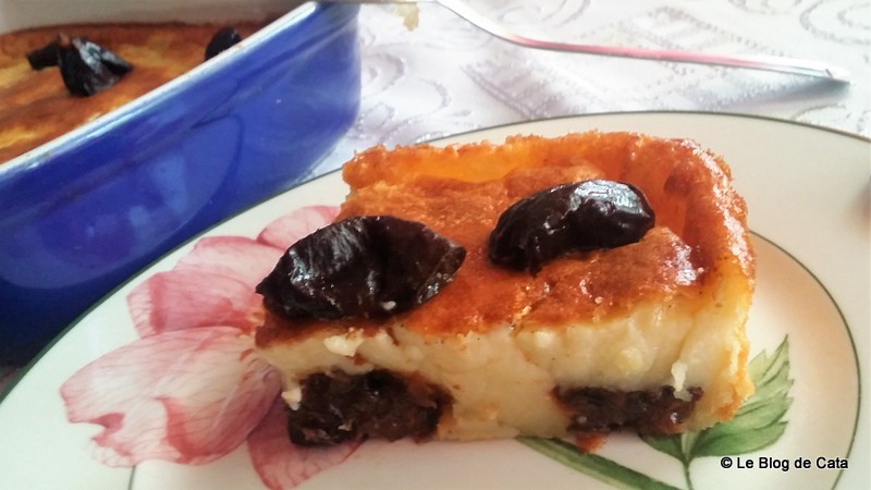 Desert flan/budinca cu prune uscate -  Far Breton