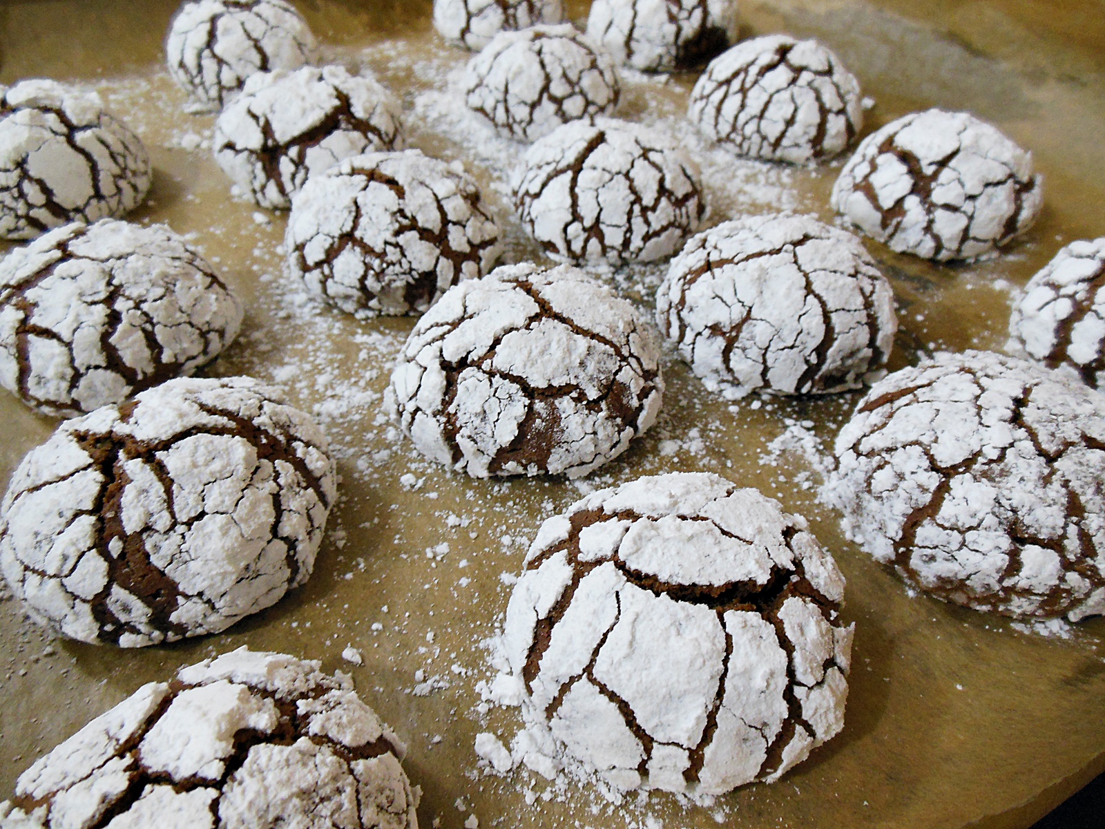 Desert chocolate crinkles