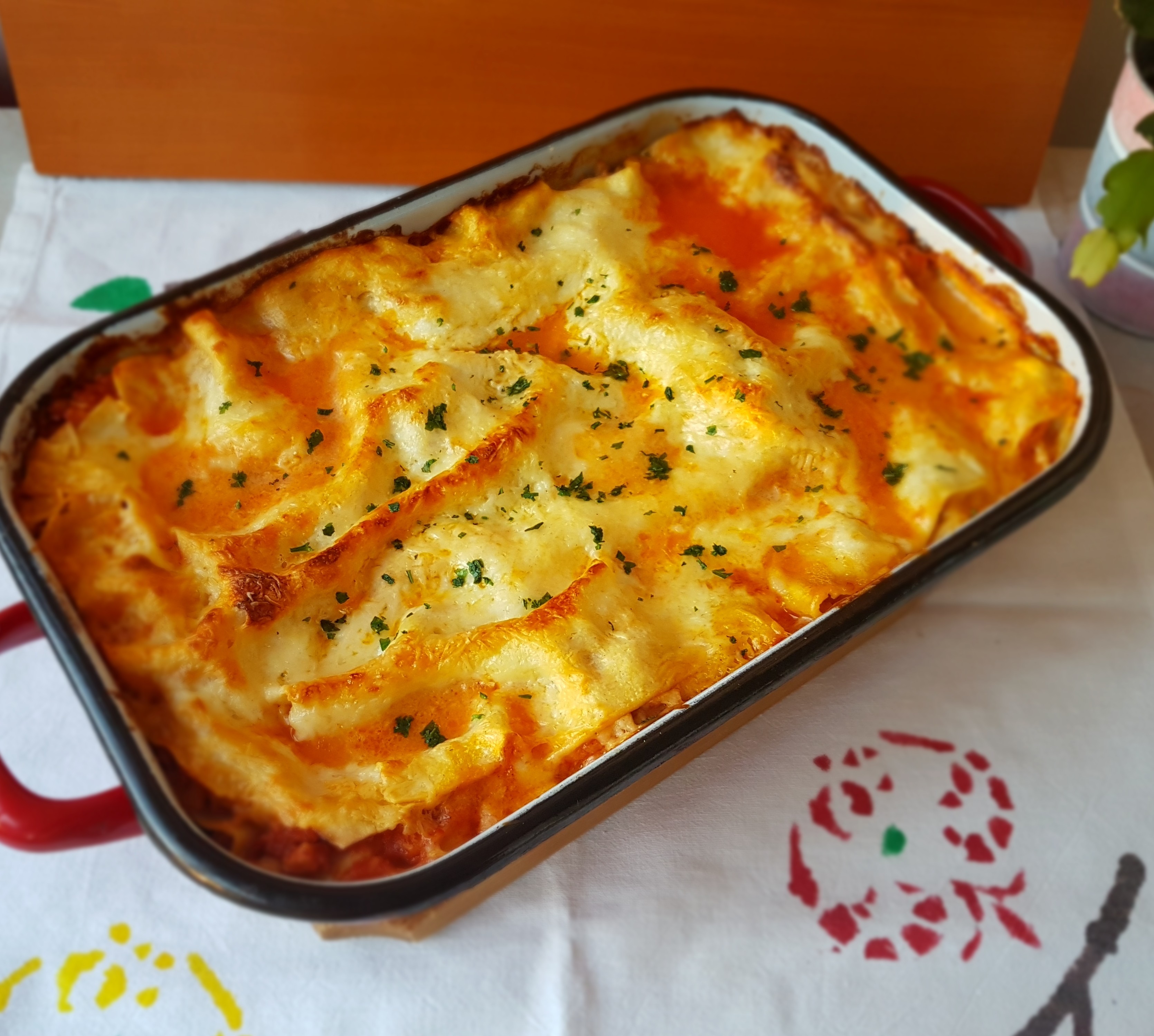 Lasagna cu carne de pui si ciuperci