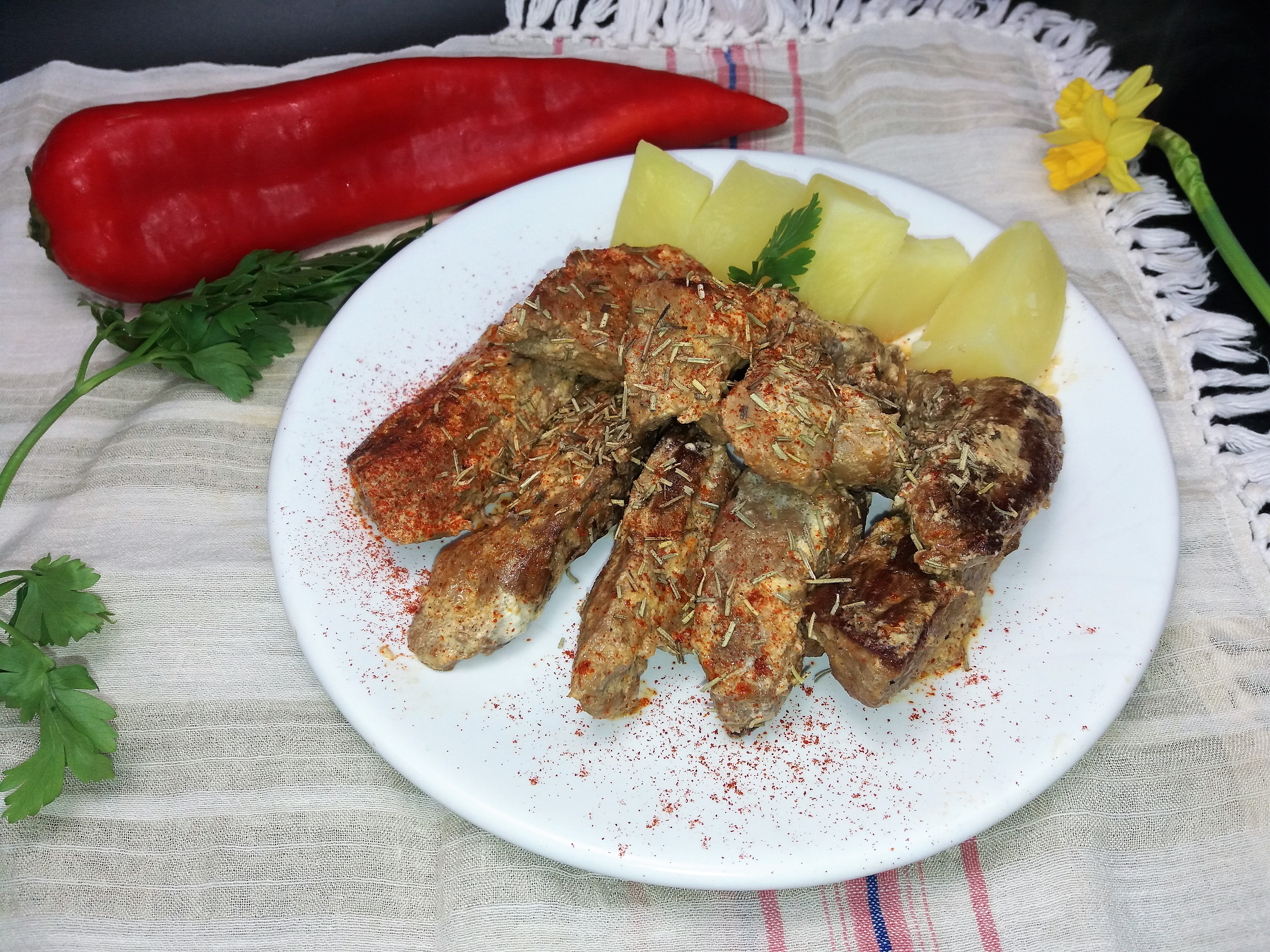 Muschiulet de porc cu smantana
