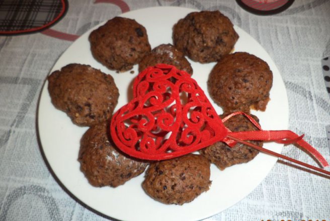 Desert cookies cu banane, unt de arahide si fulgi de ciocolata