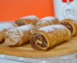 Desert strudel cu aluat fraged de casa, umplutura de mar si crema de vanilie-14